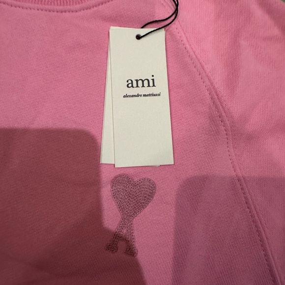 AMI Paris Ami de Coeur Pink Sweatshirt - Picture 2 of 4